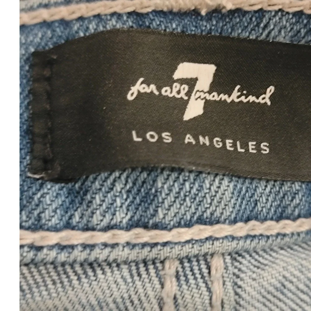 7 For All Mankind High Rise Straight Leg Light Wash Denim Jeans‎ Womens 29